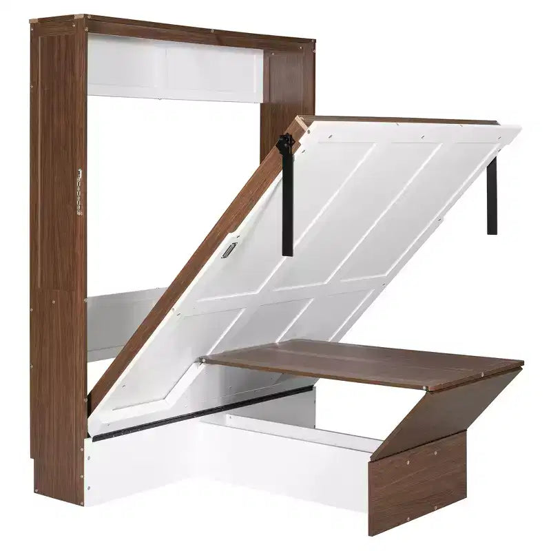 GDF Studio Lawrence Full Size Murphy Bed with Foldable Desk