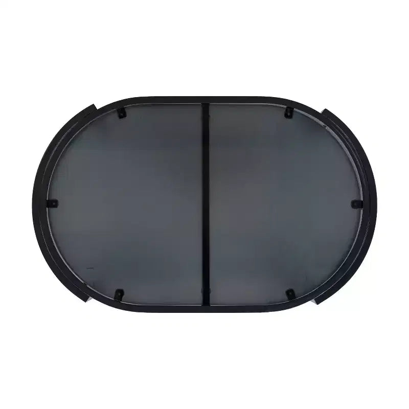 Christopher Knight Home Althea, ensemble de conversation moderne incurvé de 5 pièces en aluminium pour l'extérieur avec table basse en verre