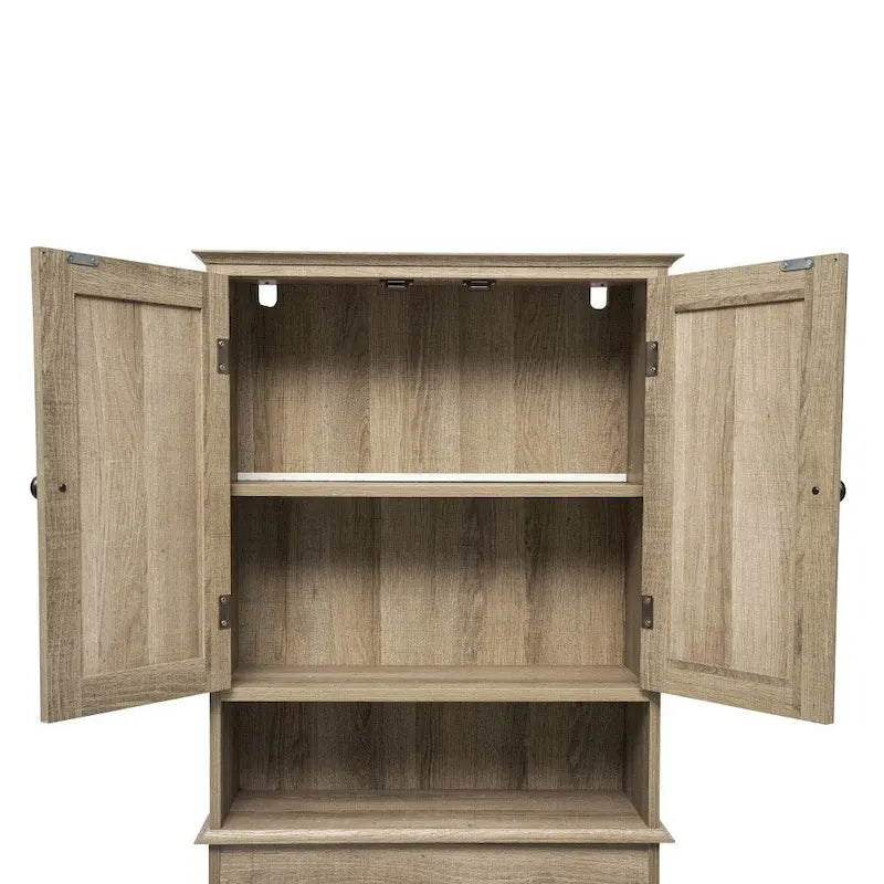 Farmhouse Over the Toilet Cabinet with Shelves and Magnetic Closure Doors