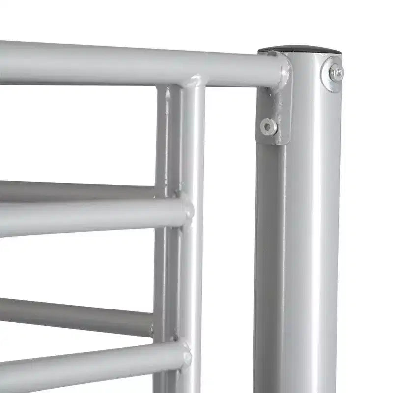 Karl Home Twin Over Twin Steel Bunk Bed Frame Ladder Bedroom Dorm Room for Kids Adult Children